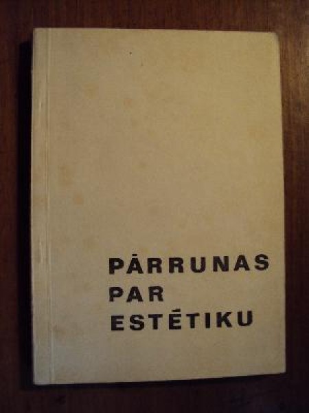 Pārrunas par estētiku 