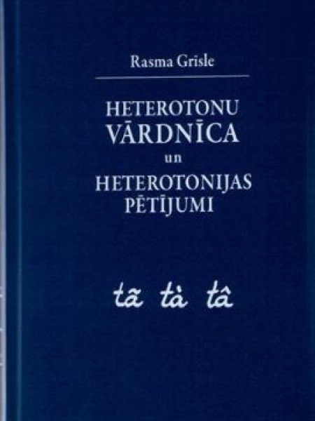 Heterotonu vārdnīca un heterotonijas pētījumi