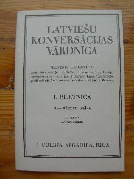 Latviešu konversācijas vārdnīca 1-8 burtnīca 