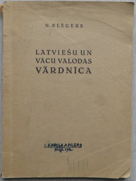 Latviešu un vācu valodas vārdnīca