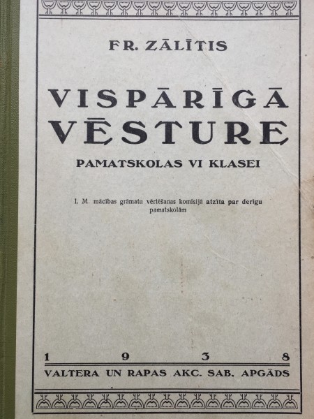 Vispārīgā vēsture pamatskolas VI klasei