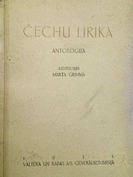 Čechu lirika. Antoloģija