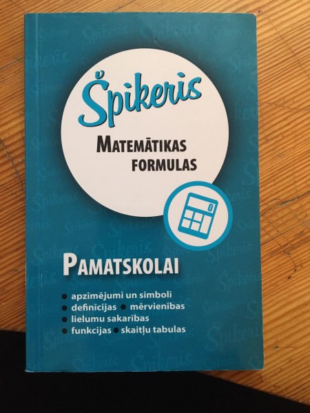 Špikeris. Matemātikas formulas pamatskolai