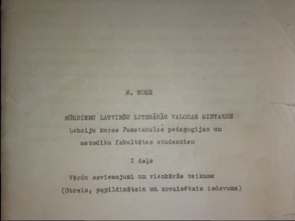 Mūsdienu latviešu literārās valodas sintakse