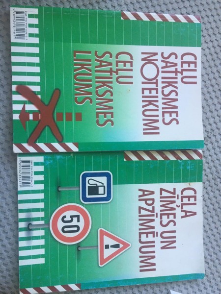 Ceļu satiksmes noteikumi. Ceļu satiksmes likums. + Ceļa zīmes un apzīmējumi.