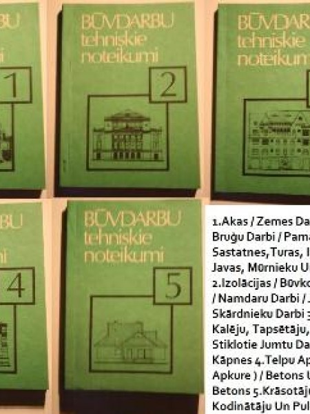 Visas Būvdarbu tehniskie noteikumi 1,2,3,4,5.grāmata