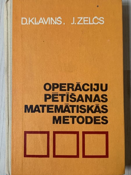 Operāciju pētīšanas matemātiskās metodes
