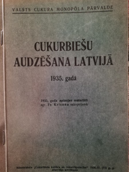 Cukurbiešu audzēšana Latvijā