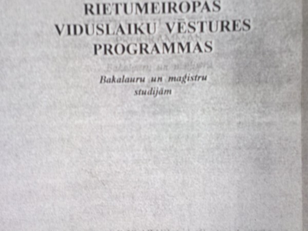 Rietumeiropas viduslaiku vēstures programmas