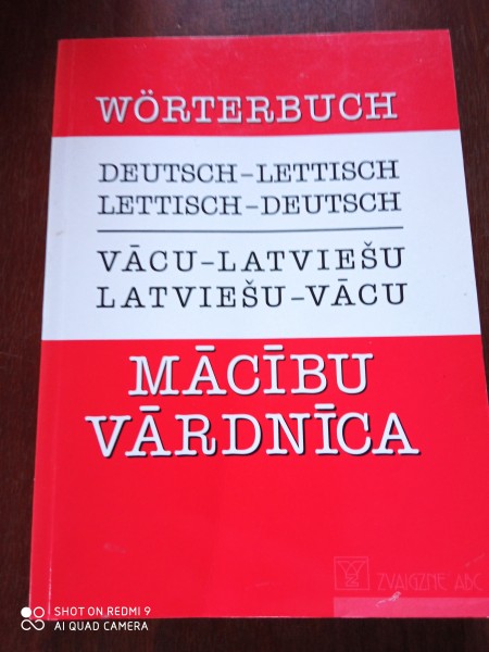 Vācu - latviešu, latviešu - vācu  mācību vārdnīca