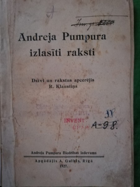 Andreja Pumpura izlasīti raksti