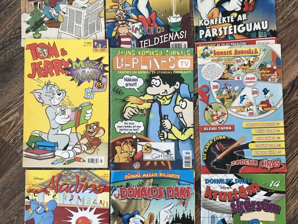 Donalds Daks, Mickey Mouse, Tom & Jerry u.c. komiksi