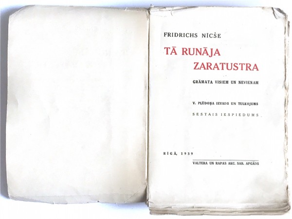 Tā runāja Zaratustra