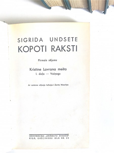 Sigrida Undsete kopotie raksti