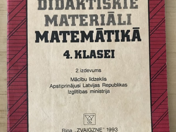 Didaktiskie materiāli matemātikā 4. klasei