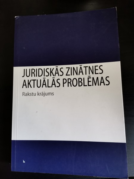 Juridiskās zinātnes aktuālās problēmas