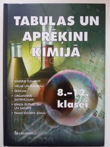 Tabulas un aprēķini ķīmijā 8.-12.klasei