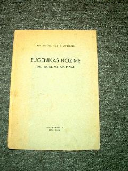 Eigēnikas nozīme tautas un valsts dzīvē