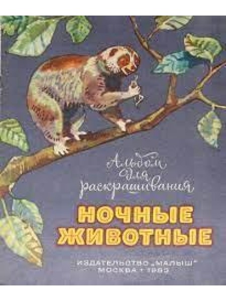 Krāsojamā grāmata Ночные животные