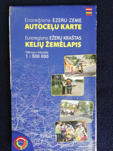 Eiroreģions Ezeru zeme autoceļu karte