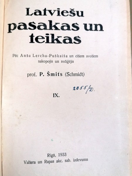 Latviešu pasakas un teikas, IX