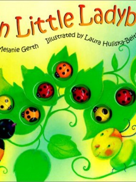Ten Little Ladybugs/ skaitāmgrāmata ar taustāmām raibām mārītēm