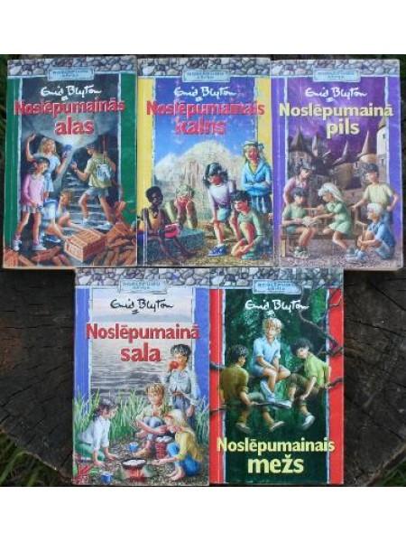 Visas 5 grāmatas - Noslēpumainais kalns / Noslēpumainā sala / Noslēpumainais mežs / Noslēpumainās al