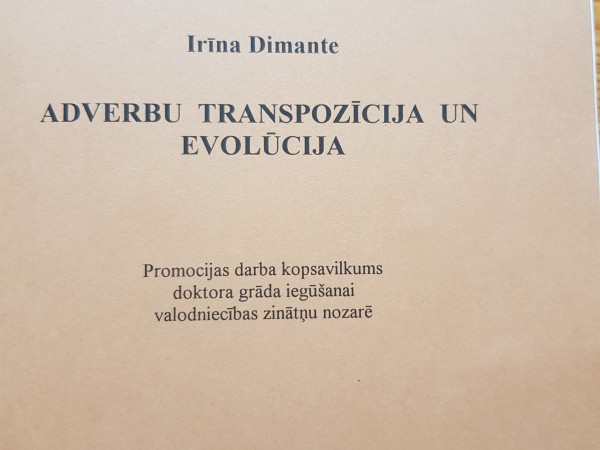 Adverbu transpozīcija un evolūcija
