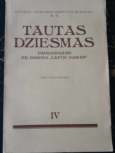 Tautas Dziesmas, Papildinājums Kr.Barona 