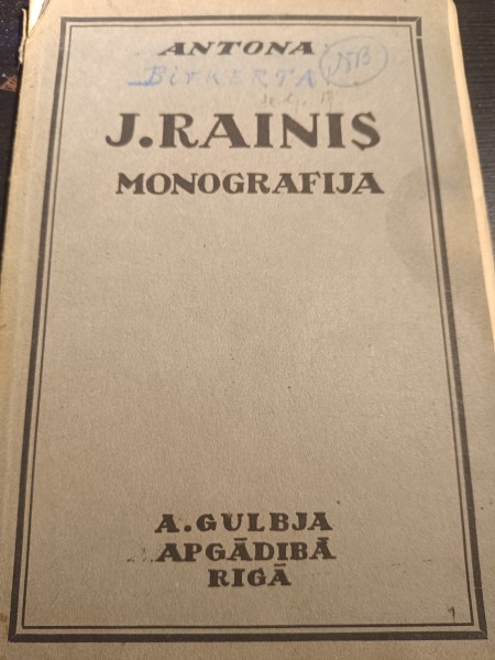 J. Rainis monogrāfija