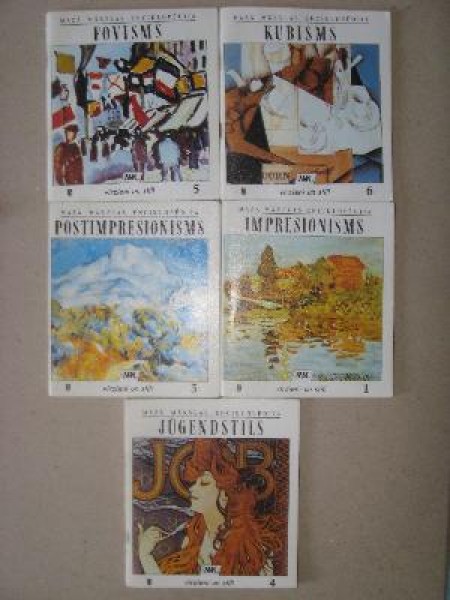 Mazā mākslas enciklopēdija: Impresionisms; Simbolisms; Postimpresionisms; Jūgendstils; Fovisms; Kubi
