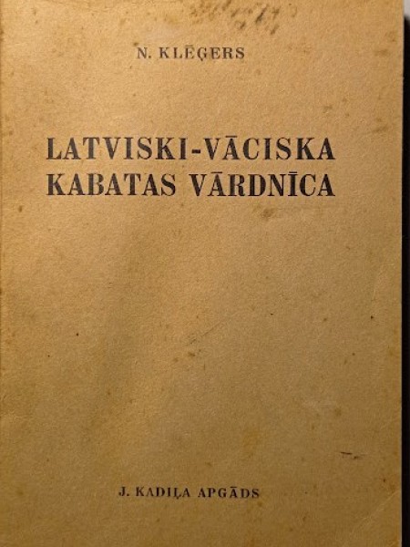 Latviski-vāciska kabatas vārdnīca