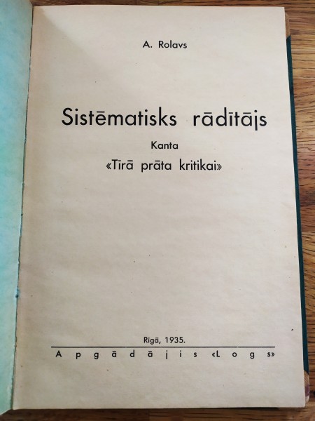 Sistematisks rādītājs Kanta 