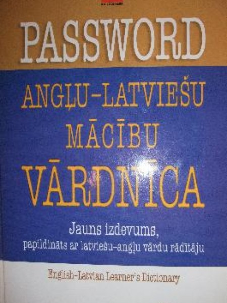Password angļu-latviešu mācību vārdnīca