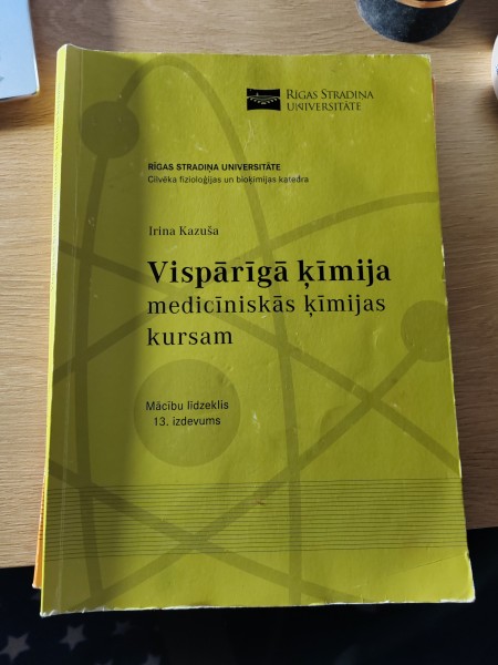 Vispārīgā ķīmijā medicīniskās ķīmijas kursam