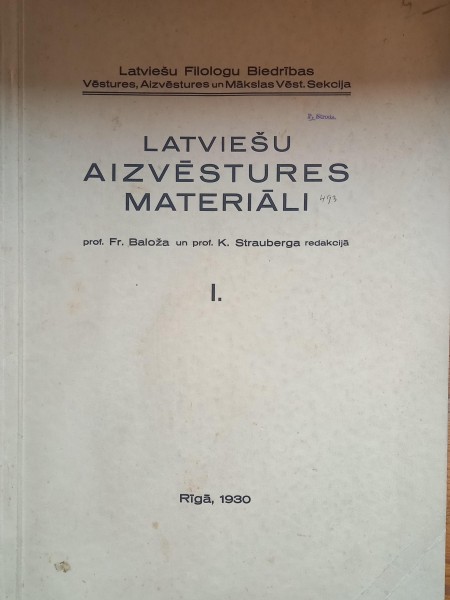 Latviešu aizvēstures materiāli
