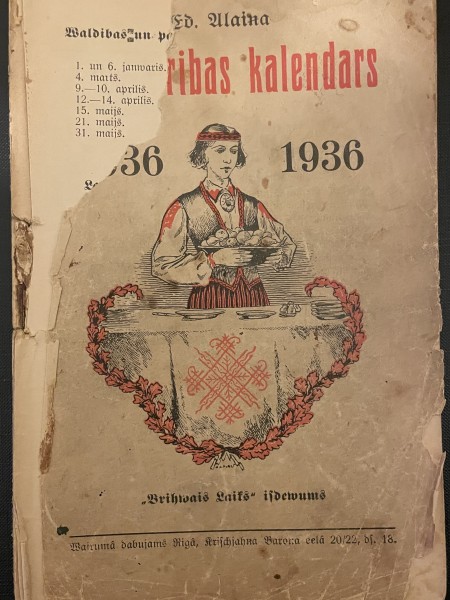 Mājturības kalendārs 1936