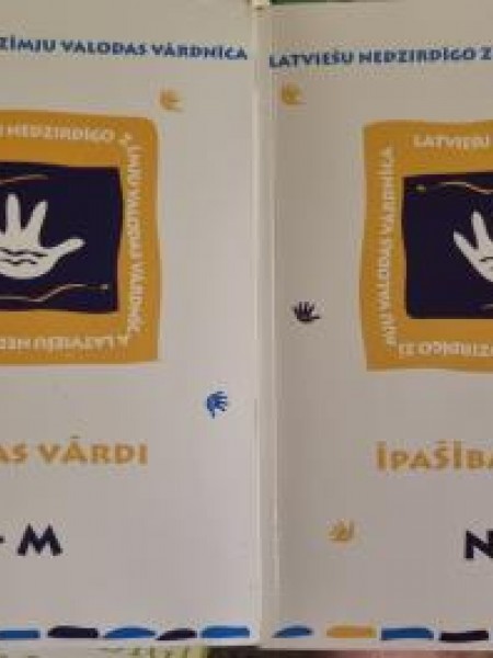 Latviešu nedzirdīgo zīmju valoda Īpašības vārdi + 2dvd