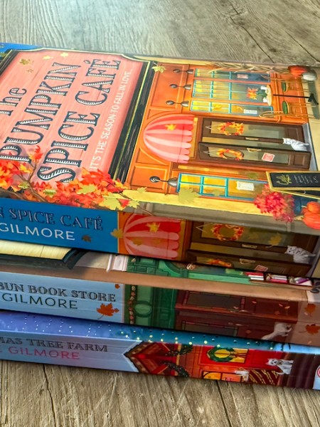 The Pumpkin Spice Café / The Cinnamon Bun Book Store / The Christmas Tree Farm