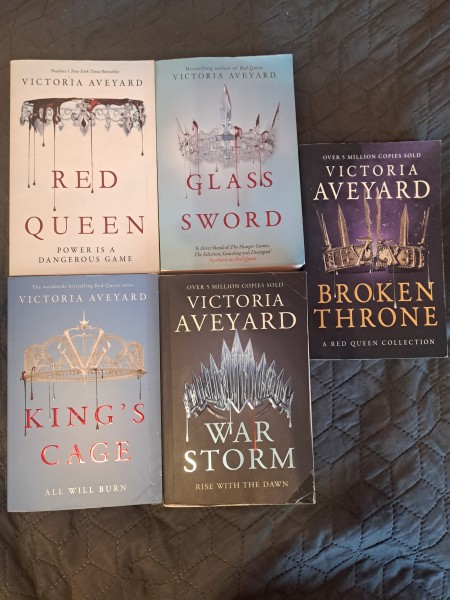 Red Queen; Glass Sword; King's Cage; War Storm; Broken Throne
