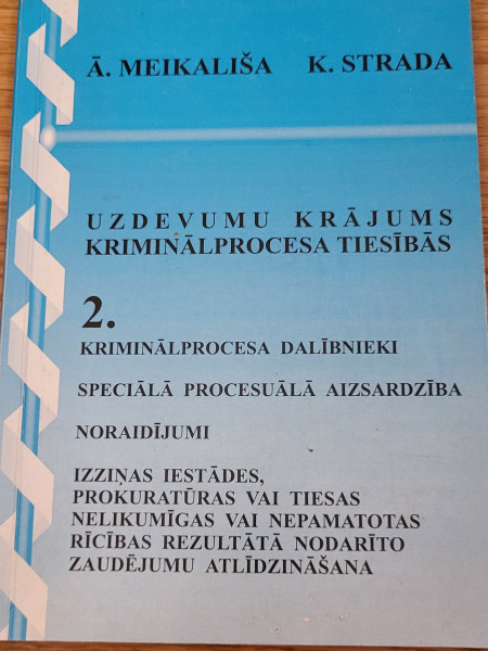 Uzdevumu krājums kriminālprocesa tiesībās